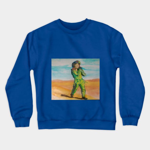 Wasteland Crewneck Sweatshirt by Hannah Quintero Art 